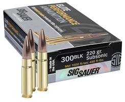 Sig Sauer E300A220 Elite Match Grade 300Blackout 220gr Open Tip Match 20 Per Box