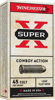 Winchester Ammo USA45CB Super X Cowboy Action 45Colt 250gr Lead Flat Nose 50 Per