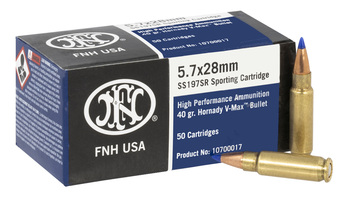 FN 10700017 High Performance 5.7x28mm 40gr Hornady V Max 50 Per Box