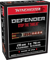 Winchester Ammo S413PDX1 PDX1 Defender Combo 410Gauge 3" 4Defense Discs/16 BBs S