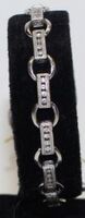 14k W/G Ld Bracelet W/ 80-1pt Rnd, 8-5pt Bag Dia 17.2gr 