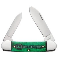 Case 15783 John Deere Natural Bone Smooth Color Wash Canoe W/Wooden Box