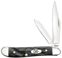 Case 18225 Black Jigged Synthetic Peanut