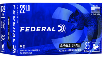 Federal 716 Small Game & Target 22LR 25gr #12 Lead Bird Shot 50 Per Box/50 Case