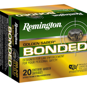 Remington Ammunition 29341 Golden Saber Bonded 9mmLuger+P 124gr Bonded Brass Jac