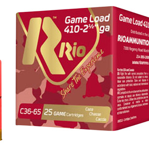 Rio Ammunition RC368 Game Load Heavy Field 410Gauge 2.50" 1/2oz 8Shot 25 Per Box