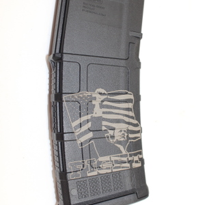 Laser Engraved Trump Fight Flag MAGAzing on Magpul Gen M3 30rd