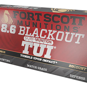 Fort Scott Munitions 86BLK285SCV2SS Tumble Upon Impact (TUI) 8.6Blackout 285gr S