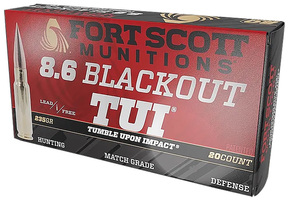 Fort Scott Munitions 86BLK235SCV1 Tumble Upon Impact (TUI) 8.6 Blackout 235 gr 2