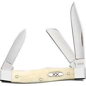 CASE 13311 Natural Bone - Smooth Medium Stockman (63032 SS)