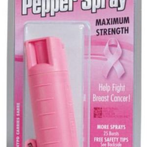 Sabre Pepper Spray Keychain With Quick Release Pink